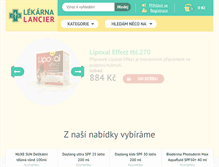 Tablet Screenshot of lekarnalancier.cz